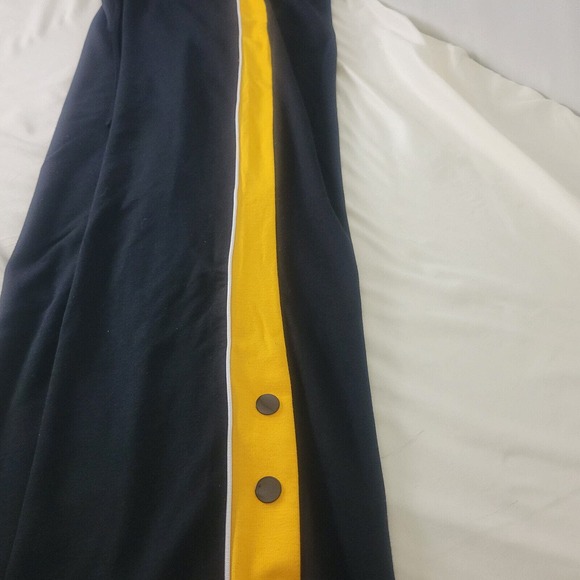 Forever 21 Womens Sweatpants Small Black‎ Yellow Stripe Drawstring Activewear - Picture 11 of 13